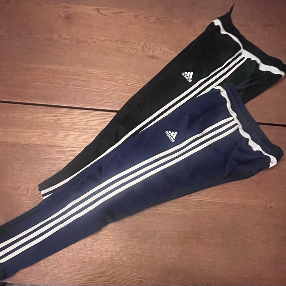 2 Pack of Adidas Track Pants with White Stripes